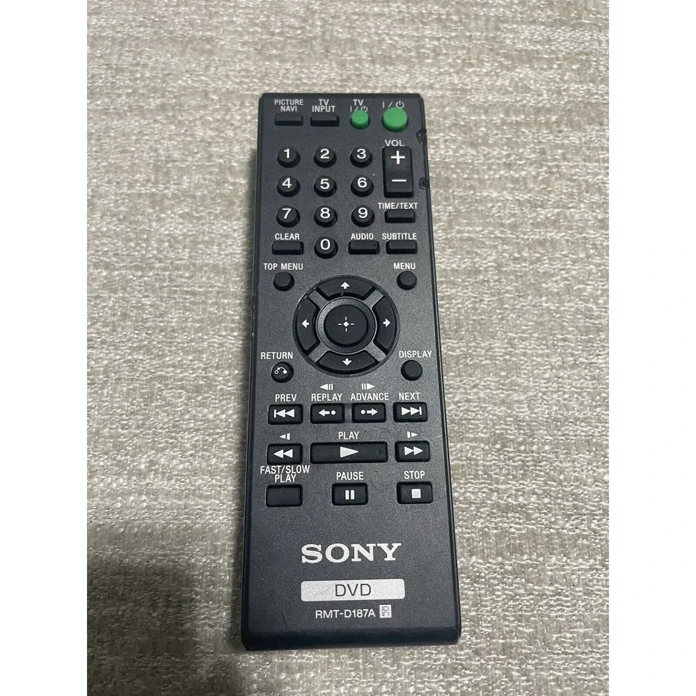 Sony RMT-D187A Remote Control Replaced for DVD CD Player DVP-SR500H DVP-NS710H